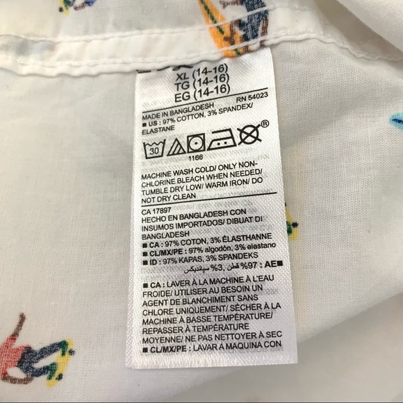 ✅ Old Navy Boys White Surf Skateboard Print Polo B19/9 - Picture 6 of 10